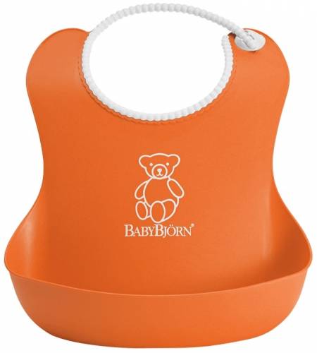 Babybjorn - bavetica moale soft bib orange