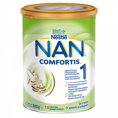 Lapte de inceput pentru sugari Nestle NAN COMFORTIS 1 - de la nastere - 800g