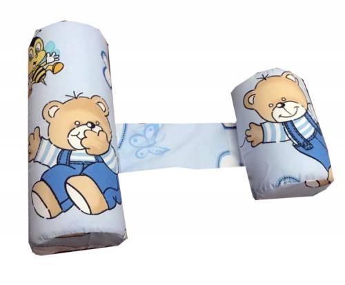 Perna antisufocare - antiregurgitare si pozitionare bebelusi deluxe - ursi cu albine pe albastru
