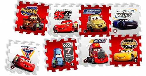 Covor puzzle din spuma Cars 3 Race of a Lifetime 8 piese