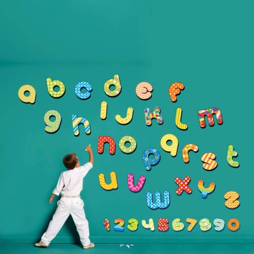 Stickere perete copii alfabet si cifre - 50 x 56 cm