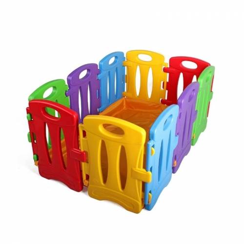 Tarc de joaca pentru copii - modular - colorful nest - 130 x 85 x 60 cm - 10 piese - multicolor