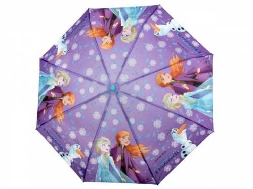 Umbrela Perletti Frozen 2 rezistenta la vant plianta manuala mini pentru fete