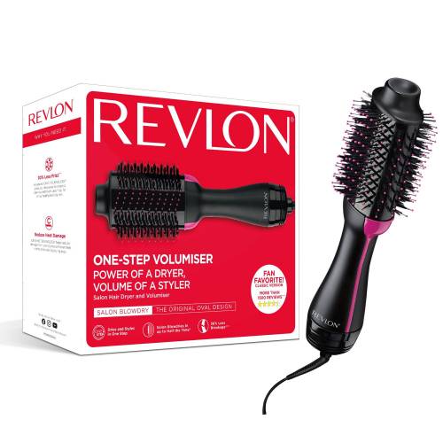 Perie electrica fixa REVLON One-Step Hair Dryer & Volumizer - RVDR5222E2 - pentru par mediu si