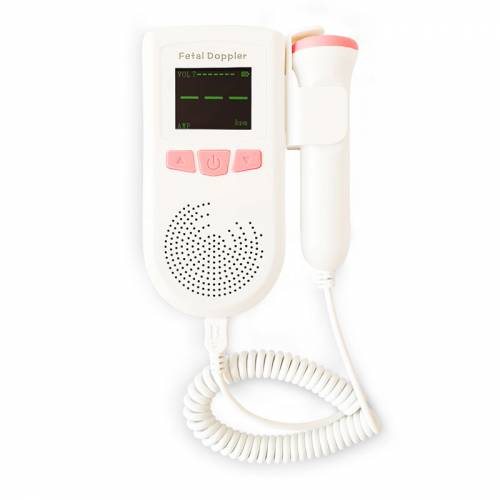 Monitor Fetal Doppler RedLine AD51A - pentru monitorizarea functiilor vitale - alb/roz