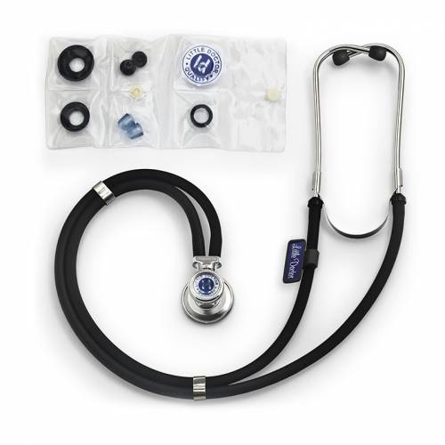 Stetoscop Little Doctor LD Special - 2 tuburi - lungime tub 72cm - Negru/Inox
