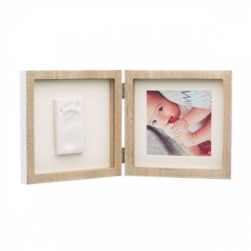 Rama foto lemn patrata cu amprenta Baby Art
