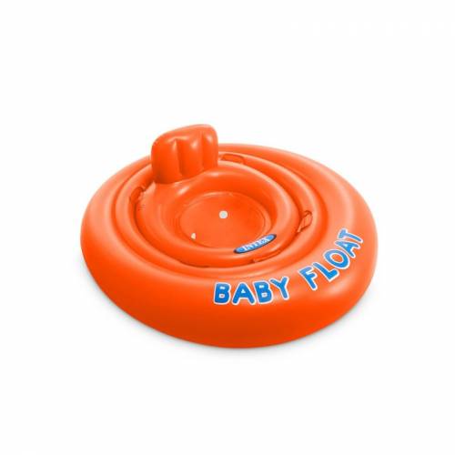Colac gonflabila pentru inot bebelusi - intex - baby float - 56588 - 76 cm - portocaliu