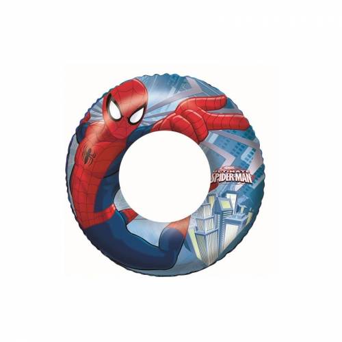 Colac spider-man gonflabil pentru inot - copii 3-6 ani - bestway 98003 - 56 cm