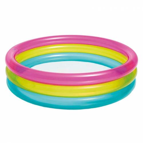 Piscina gonflabila copii - intex - rainbow baby pool - 57 litri - 86 x 25 cm - 57104