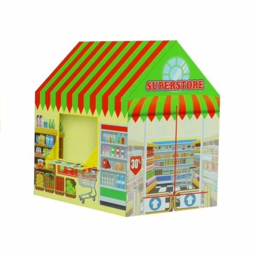 Cort de joaca pentru copii - supermarket - multicolor - leantoys - 3674 - 103x93x69 cm