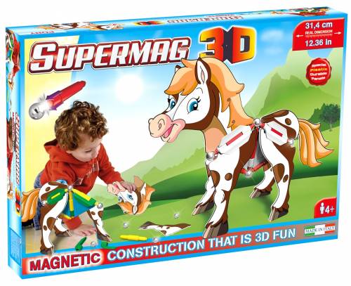 Supermag 3d - jucarie cu magnet ponei