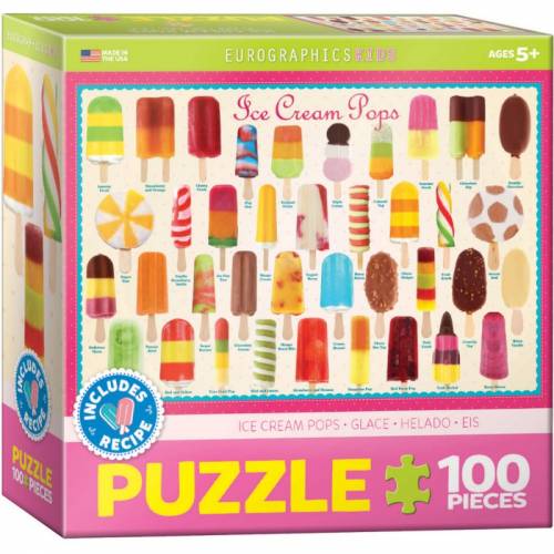 Puzzle 100 piese Ice Cream Pops