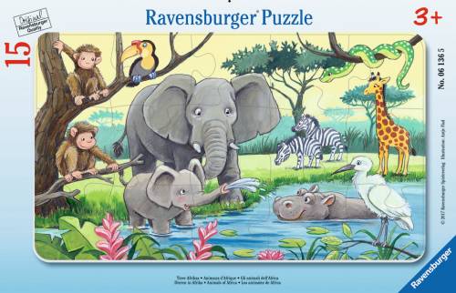 Puzzle animale din africa - 15 piese