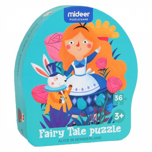Puzzle poveste a Alice in tara minunilor - 36 piese Mideer MD3058