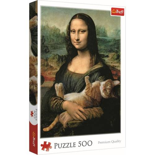 Puzzle trefl 500 monalisa cu pisica