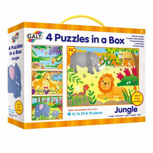 Set 4 puzzle-uri Jungla (12 - 16 - 20 - 24 piese)