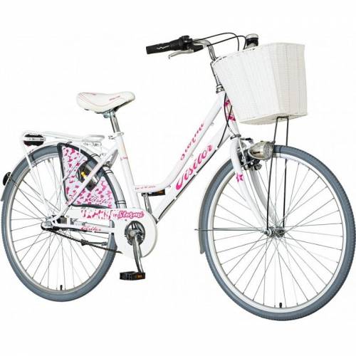 Bicicleta dama - 26 inch - cadru otel - 3 viteze shimano - portbagaj - cos cumparaturi - v-brake - visitor stormi