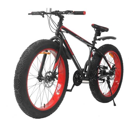 Bicicleta fat bike 26 inch - cadru otel - 21 viteze - schimbator shimano - roti 4‘ - phoenix