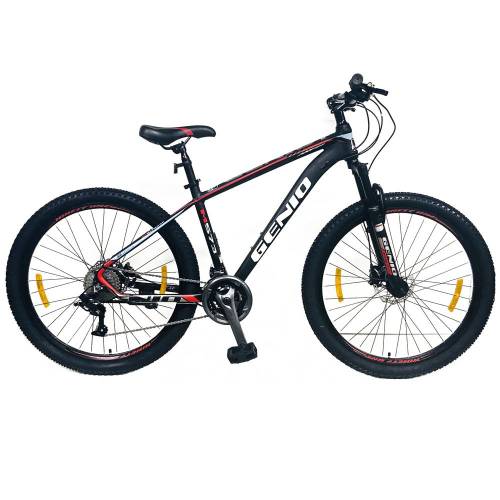 Bicicleta mountain bike 275 inch - 27 viteze - schimbator ltwoo - cadru aluminiu - frane hidraulice - rosu - genio