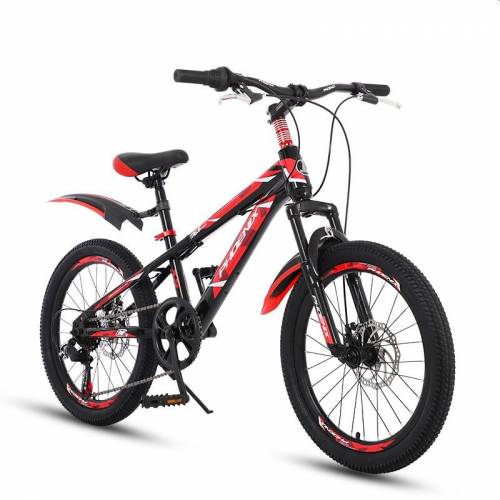 Bicicleta mtb 22 inch - cadru otel - jante aluminiu - schimbator shimano - 7 viteze - frane pe disc - rosie
