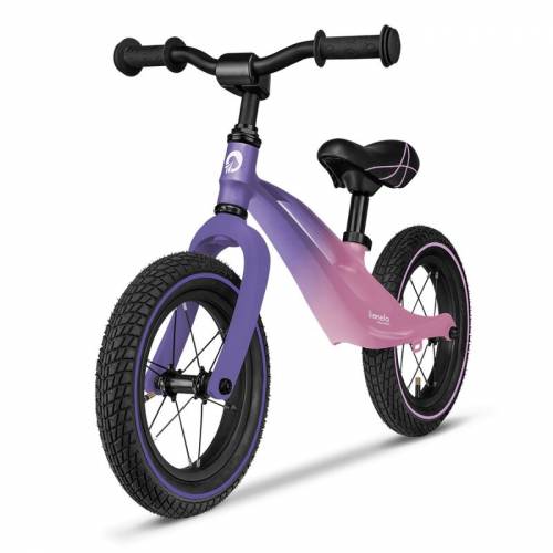 Lionelo - Bicicleta cu roti gonflabile - cu cadru din magneziu - fara pedale - 12 ‘‘ - Bart Air - Pink Violet