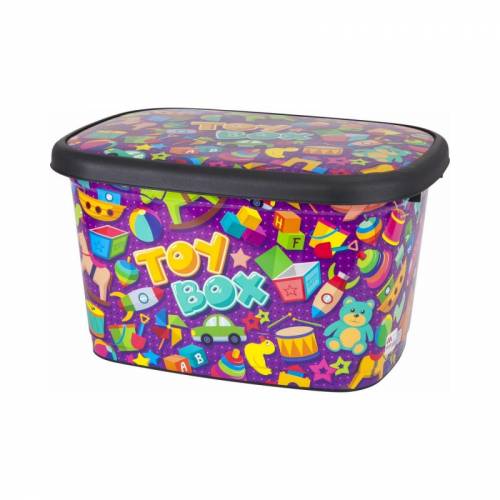 Cutie pentru depozitare jucarii copii - 12 litri - toy box - multicolor