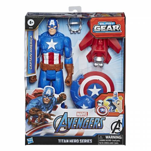 Figurina avangers titan hero blast gear: captain america 30 cm