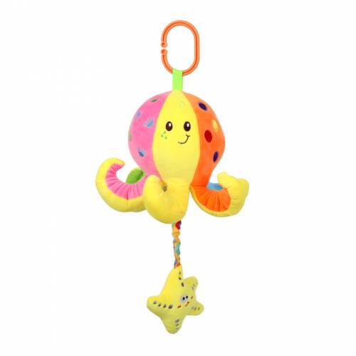 Jucarie muzicala din plus - 32 cm - yellow octopus