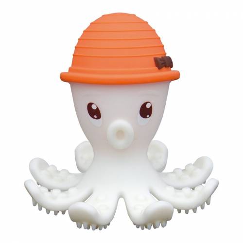 Inel gingival din silicon - mombella - octopus orange