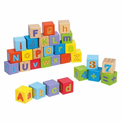 Joueco - Cuburi din lemn Alfabetul - 30 piese