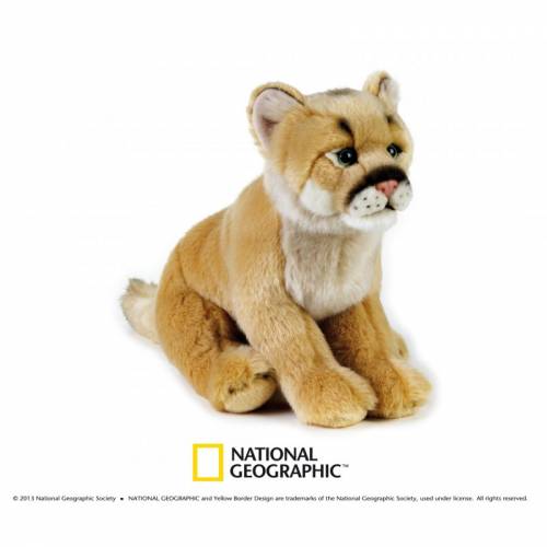 Jucarie din plus National Geographic Leu de munte 25 cm