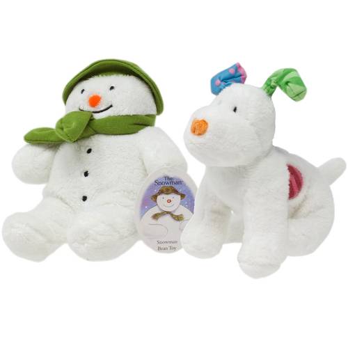 Set 2 jucarii din plus snowman 16 cm & snowdog 15 cm - snowman