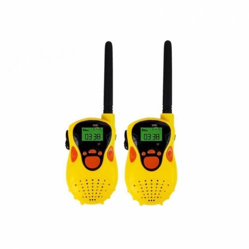 Set statie emisie receptie walkie talkie - de jucarie pentru copii - galben - 100 m - leantoys - 7605