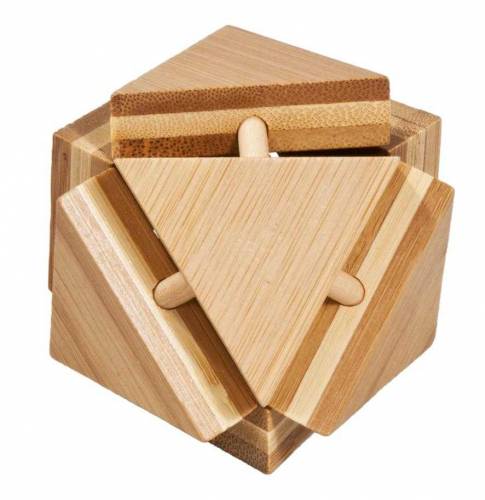 Joc logic iq din lemn bambus triangleblock