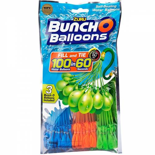 Set rezerva baloane cu apa - bunch o balloons - albastru portocaliu si verde - 3 buc