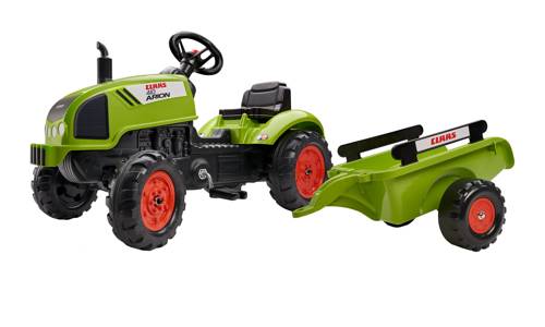 Jucarie tractor pentru copii cu pedale si remorca - falk - 2041c