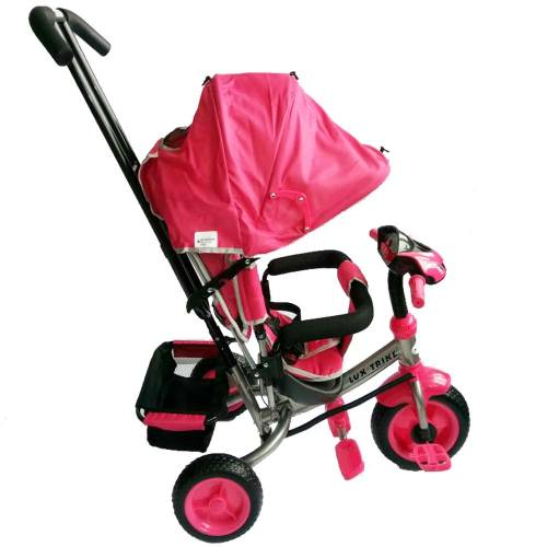 Tricicleta multifunctionala cu sunete si lumini Lux Trike Pink