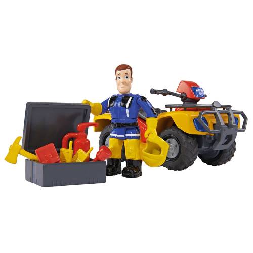 ATV Simba Fireman Sam - Sam Mercury Quad cu figurina Sam si accesorii