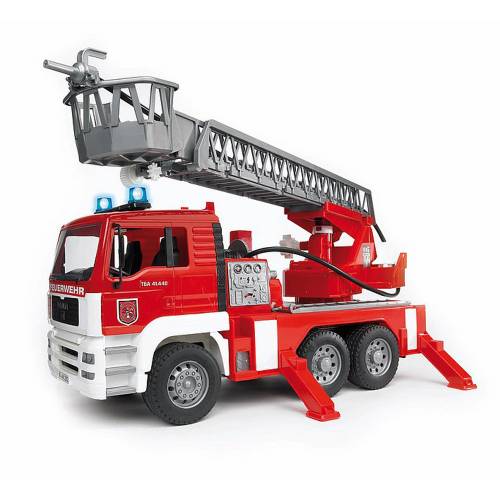 Bruder - camion de pompieri man tga cu scara - pompa de apa si sirena