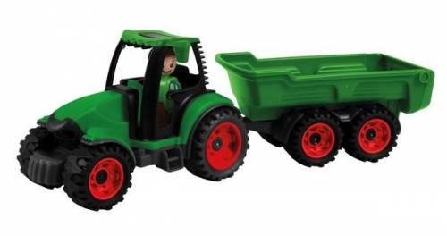 Tractor cu remorca Lena Truckies pentru copii Verde