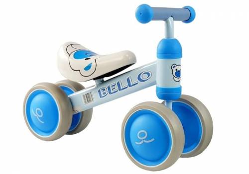 Bicicleta fara pedale - cu roti duble - pentru copii - blue bello - leantoys - 5263