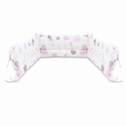 MimiNu - Aparatoare patut 120X60 cm - Baby Shower Pink