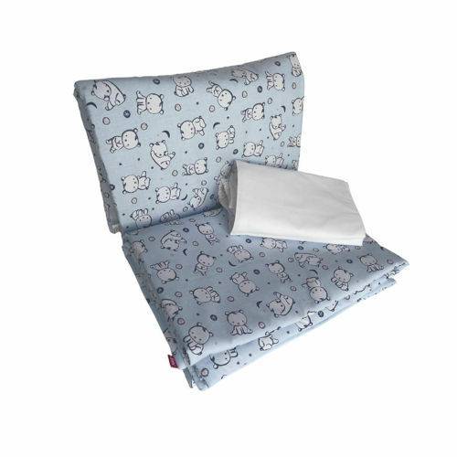Lenjerie de pat pentru copii baby bear albastru - 63x127 cm - 110x125 cm