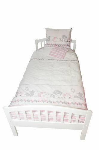 Lenjerie pat copii odette pink 110x125/40x60 cm