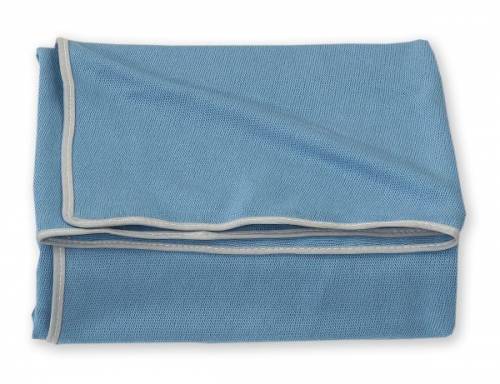 Amy - paturica pure tricotata din bumbac - 110x72 cm - blue