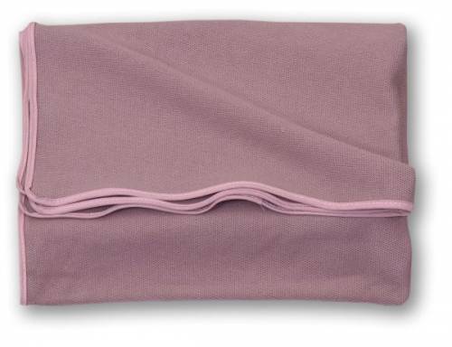 Paturica pentru copii tricotata din bumbac - pure roz 110x72 cm - amy