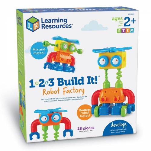 Hai sa construim - 1 - 2 - 3 Robotel colorat